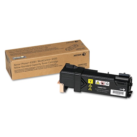 Xerox Toner Cartridge, 1,000 Page, Yellow 106R01593